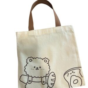 Bear and Bread Small Tote Bag